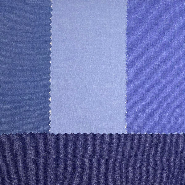 نمونه رنگبندی 4 رنگ پارچه تنسل بنگال ( به اصطلاح طرح لی ) رنگهای آبی روشن، آبی نفتی، سرمه ای، آبی کاربنی www.parchat.ir