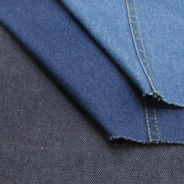 نمونه دوخته شده پارچه جین پنبه در سه رنگ آبی روشن، آبی درباری و سرمه ای www.parchat.ir